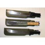 Pair of J.Adams Ltd of Sheffield butchers knives with plastic handles and a Taylors Eyewitness