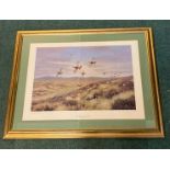 Richard Robjent ltd. ed. print "Red Grouse and a Snipe" 37/495, signed by artist in pencil,