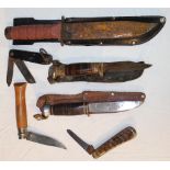 Collection of knives inc. W. Saynor pocket knife, open all knife, etc. (6)