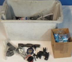 Collection of misc. items inc. bulbs, gun mounting kit, sight mounts, etc.