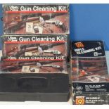 Collection of four Kleen Bore gun cleaning kits, for all gauges and calibres, and a Hoppers rifle
