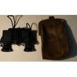 Carl Zeiss Jena Teleater 3x13,5 binoculars serial no.1136887 in brass clasped leather coin purse