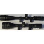 Tasco rifle scope with mounts and a Hawke 3-12x50 rifle scope with mounts (2)