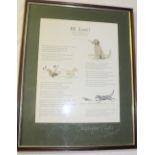 Lionel Edwards ltd. ed. print depicting the hunt with hounds signed by artist in pencil, framed,