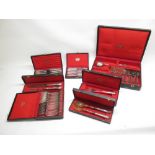 Collection of boxed Orfevrerie Christofle silver plated cutlery incl. carving set, salad servers,