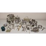 Collection of British and continental silver platedware incl. biscuit barrel, ice bucket, cutlery