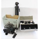 Canon Canovision 8mm camcorder (parts only), Portaflash studio lighting system inc. diffusers, flash