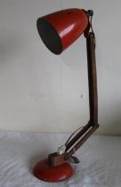 Vintage Terence Conran for Habitat orange Maclamp anglepoise desk lamp A/F