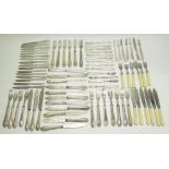 Collection of cutlery inc. Asian white metal handled knives and forks (qty)
