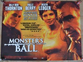 Five modern original quad sheet film posters for Monsters Ball (Halle Berry), The Time Machine (