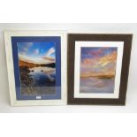 A. Cluny (British Contemporary); Scottish Sunrise, oil on board, signed, and a colour photograph