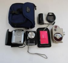 Collection of cameras incl. Bell and Howell double run 8mm cinecamera, Lumix DMC-FP2 compact,