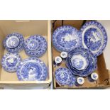 Quantity of Cauldon Chariot pattern blue and white transfer printed dinner and tea ware, incl.