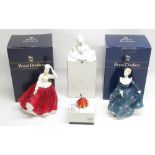 Four boxed Royal Doulton figures - Fragrance HN2334, Gail HN2937, Miniature Ladies Karen M204 and