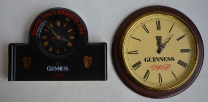 Vintage ceramic Guinness advertising mantle clock by Diamond Print & Ceramics (official merchandise,