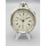Victorian silver key wound and set Centre Seconds Chronograph open faced pocket watch, signed