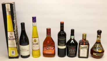 Liquore Galliano 700ml, Galliano 500ml, Glayva 70cl, Cointreau 0.7ltr, Irish Mist 700ml, M & S