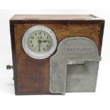 Blick Time recorders, 96/100 Aldersgate London - Stafsine mahogany clocking in clock W35cm