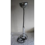Robert Welch for Lumitron Flexi-Lamp, white circular base with aluminium shade, H95cm max