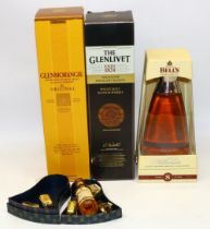 Scotch whisky: Glenlivet Master Distiller's Reserve 1ltr, Bell's Millennium Aged 8 Years 70cl,