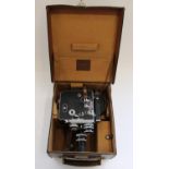 Paillard Bolex H16 F25 movie camera complete with leather case and tripod