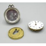 H. Pidduck Hanley - Victorian silver open faced key wound and set pocket watch, white enamel Roman