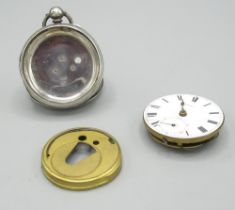 H. Pidduck Hanley - Victorian silver open faced key wound and set pocket watch, white enamel Roman