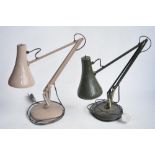 Two circa 1970's desk top anglepoise, beige example stamped "Anglepoise Lighting Ltd 90", both A/F