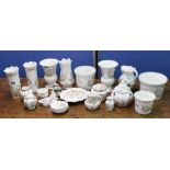 Selection of Aynsley Cottage Garden decorative porcelain incl. vases, plates, jugs etc. with a small