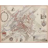 'A Plan of the City of Canterbury & the Adjoining Suburbs' pub. 1798, later hand coloured with