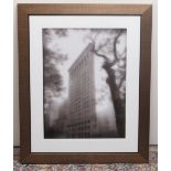 Flatiron Building New York City, monochrome photographic print, 59cm x 43cm