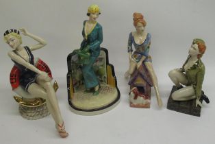 Four Peggy Davies limited edition figures - La Chic Guild Members Exclusive Colourway 79/100