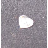 Unmounted 0.31 carat F colour SI2 clarity heart cut diamond, with Diamond Dossier from Gemological