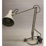 Herbert Terry & Sons type Anglepoise lamp in cream finish on round base H65cm approx