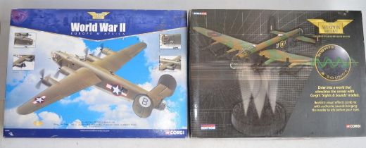 Two Corgi Aviation Archive 1/72 scale diecast heavy bomber models, both damaged for spares/repairs