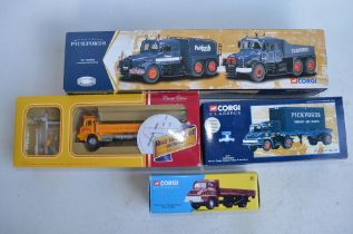 Four boxed Corgi 1/50 scale diecast truck models to include limited edition 17904 Pickfords 2