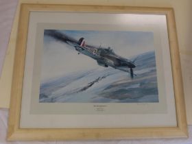 Framed poster of 'BATTLE OF BRITAIN VC by Robert Taylor.68cmx58cm. Poster of BLACK by Mark