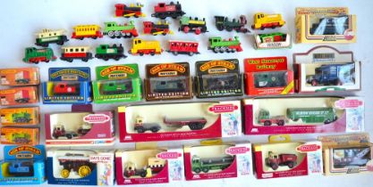 Collection of diecast and plastic train and railway/steam related models to include boxed Matchbox