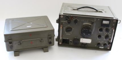 Mid C20th Czech military R4-1 HF radio receiver with associated PSU