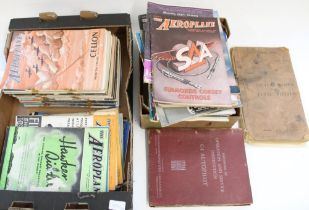 Collection of WWII period 'the Aeroplane' magazines together with Lecture notes for Pupil Pilots and