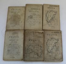 Collection of WWI period linen backed maps of France and Belgium regions. France Sheet 57D, 57c,