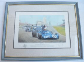 Framed limited edition print "British Greats" (136/600) by Tony Smith and signed in pencil by the