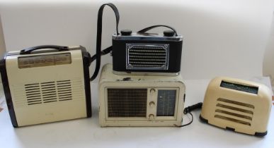c1950 Romac Radio Corps. portable 'handbag' radio, Ferranti 505 tabletop radio, KB FB10 toaster