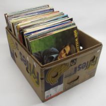 Large collection of vinyl LPs inc. Don Williams, The Moody Blues, Frankie Laine, Boney M, etc. (