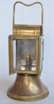 Vintage French carbide railway lamp by Jacques "Lanterne Perfect, Chessy (Rhone)". Folding carry