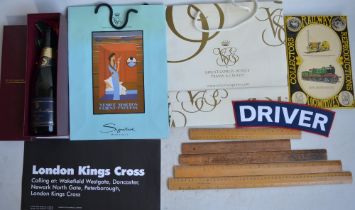 Collection of railway ephemera to include 2x Orient Express shopping bags (thick paper type) and
