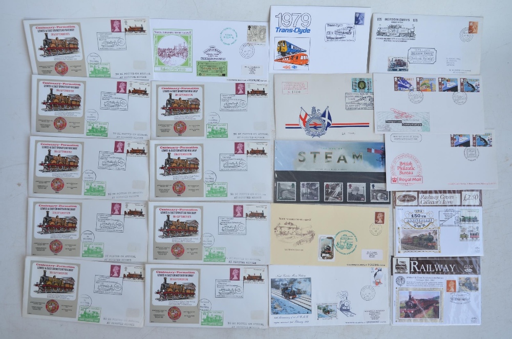Collection of British Railways stamps, first day and commemorative covers, 2 identical and