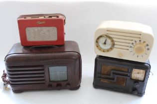 c1950 Jewel cream cased radio with Sessions alarm clock movement (possibly variant of model 910 or