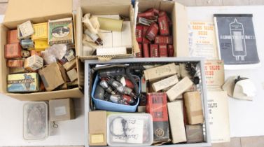 Collection of vintage glass radio valves incl. Ferranti, Westinghouse, Brimar etc., mostly boxed