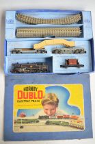 Vintage Hornby Dublo 3 rail electric tank engine goods train set (box top incomplete)